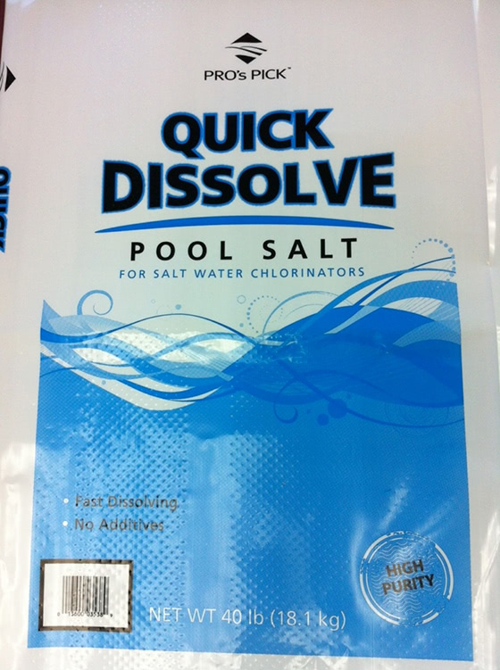 quick dissolve pool salt