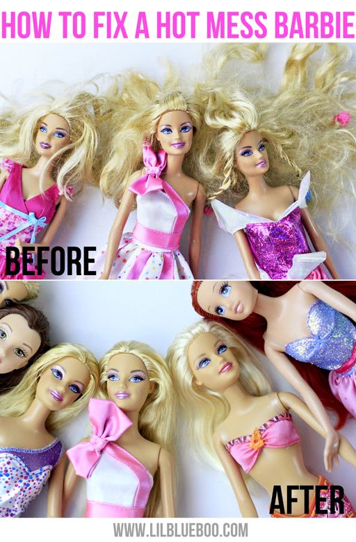 barbie hair before and after soft water